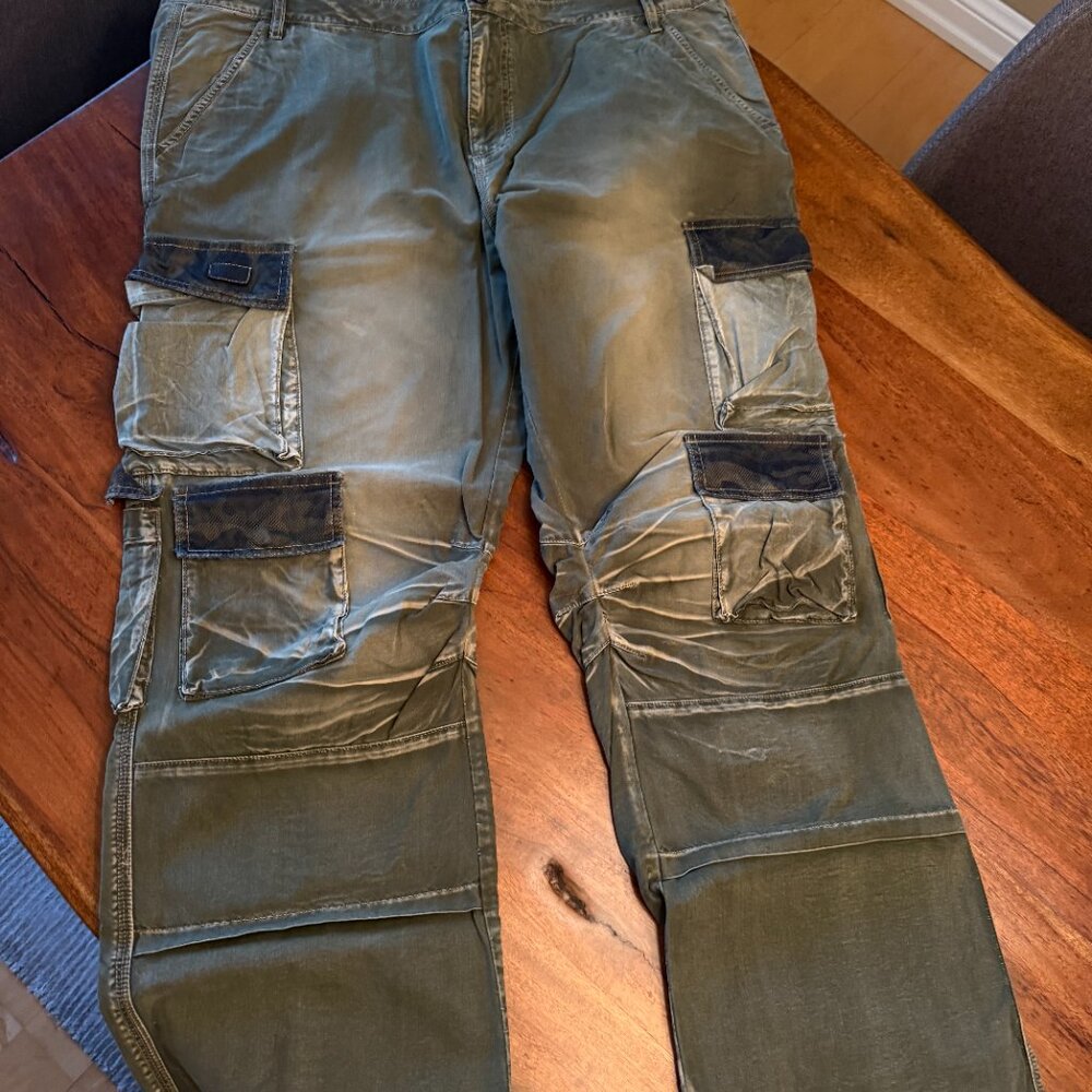 Olive Cargo Pants PRPS Size 44x34